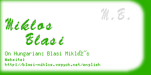 miklos blasi business card